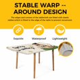 thumbnail image 4 of Groundhog Day Table Cloths for 5 Foot Rectangle Tables, Rustic Spring Botanical Star Yellow Patio Waterproof Elastic Fitted Tablecloths, Washable Rectangular Table Cover for Camping, 4 of 8