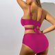 thumbnail image 3 of Underwire Trajes de Baño para las Mujeres Color Sólido Dos Piezas de Cintura Alta, Delgado Y Sexy Trajes de Baño de Bikini para Mujeres, 3 of 6