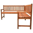 thumbnail image 2 of vidaXL Patio Corner Bench with Cushions 59.1" Solid Acacia Wood, 2 of 3