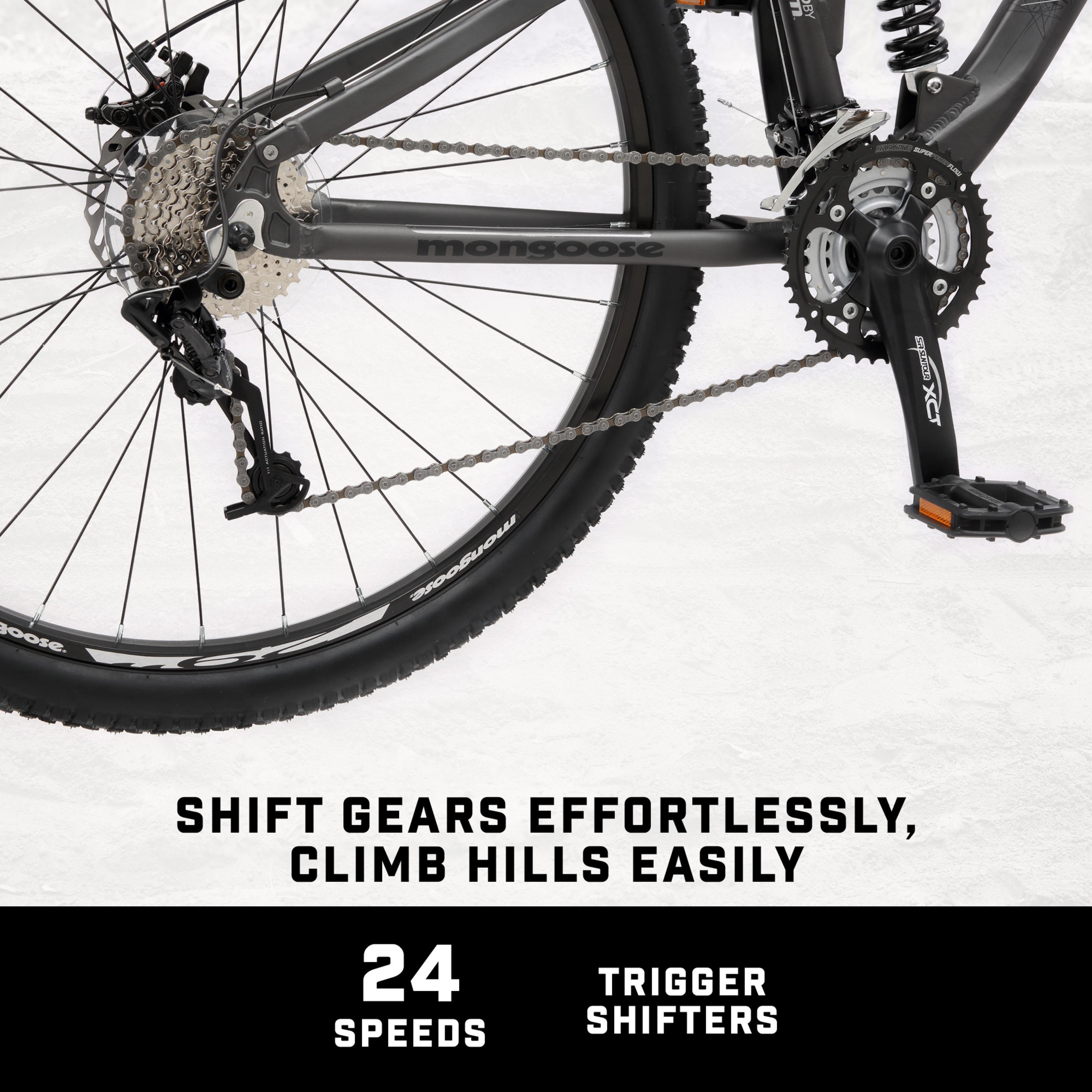 Mongoose XR-Pro Men's Mountain Bicycle, 29-inch Wheels, 24 Speeds, Black - image 5 of 8