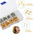 thumbnail image 5 of 1460 Pcs Earring Posts and Backs, Gold Earring Jewelry Making Supplies Hypoallergenic Earring Studs for Jewelry Making with Butterfly Earring Backs and Rubber Bullet Earring Backs(4mm,6mm,8mm), 5 of 5