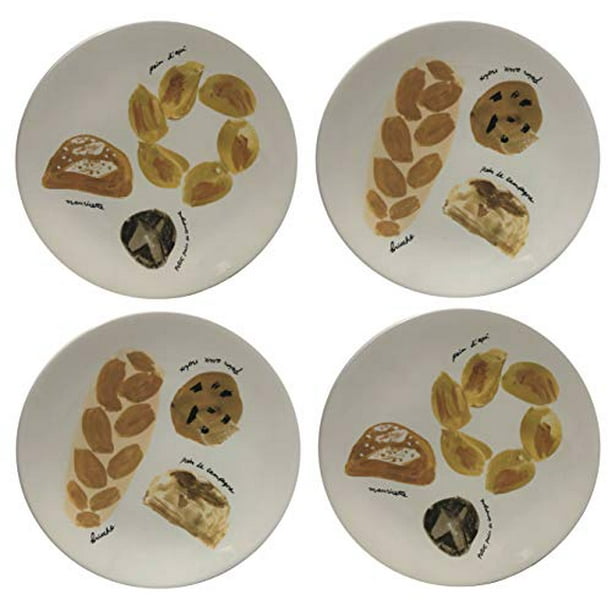 Kate Spade New York All in Good Taste Freshly Baked Dinnerware Accent Plates,  Set of 4 (Freshly Baked) 