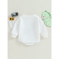 thumbnail image 4 of Liacowi Infant Baby Sweatshirt Jumpsuit Cartoon Dinosaur Print Round Neck Long Sleeve Romper Toddler Clothes, 4 of 9