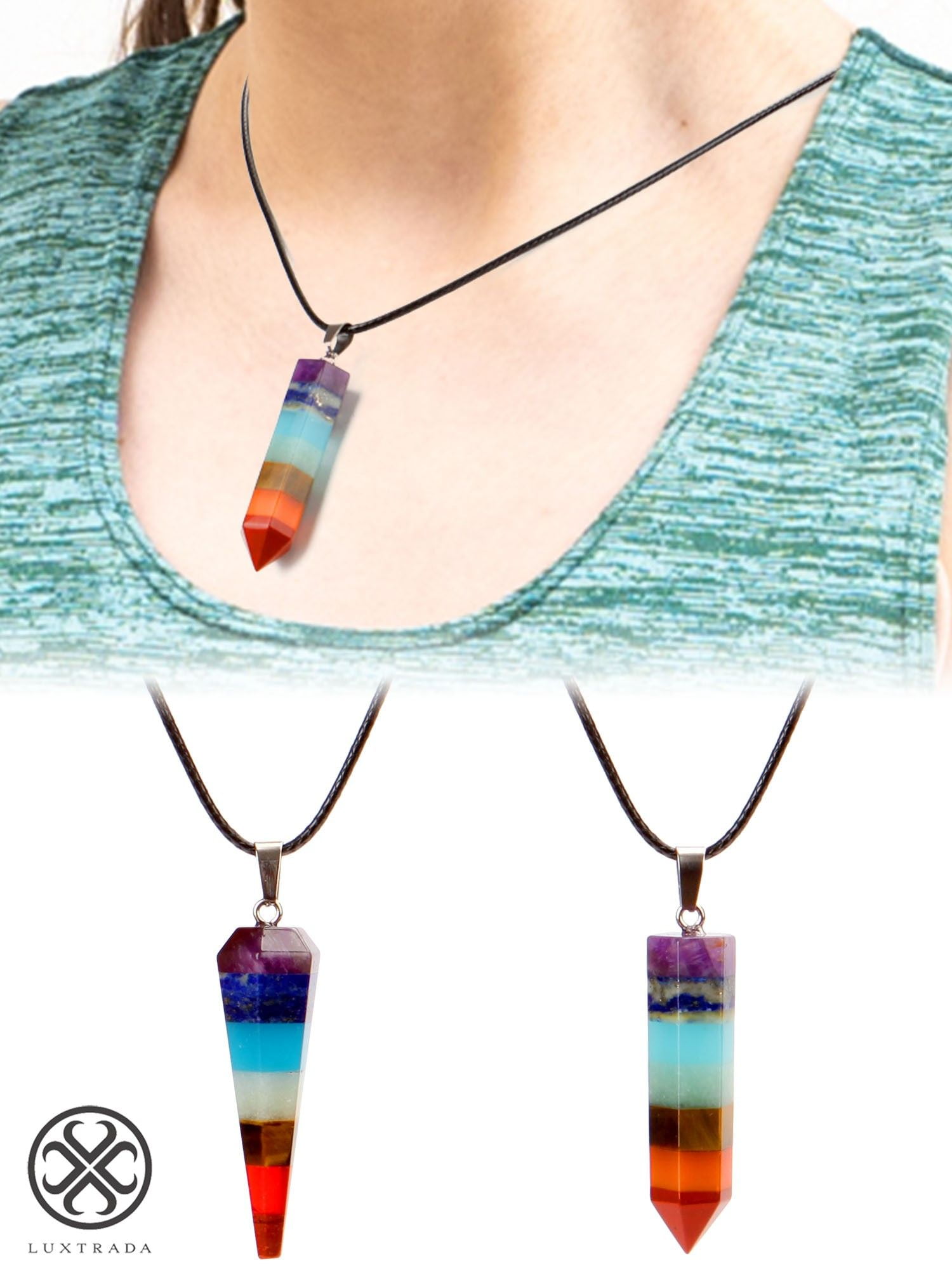 Turquoise  Healing Reiki Chakra Physical Pendulum Gem pendant necklace Making