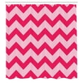 thumbnail image 2 of Ambesonne Shapes Shower Curtain, Chevron Pattern Geometric, 69"Wx70"L, Magenta Blush, 2 of 4