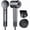 sliver black, variant on Hair Dryer, 160,000 RPM Professional-Grade Upgraded Ion Hair Dryer with Temperature Control and Low-Noise Function, Suitable for All Hair Types, Fast Drying, Includes Diffuser and Ambient LED Lights