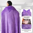 thumbnail image 3 of Manta portátil Super Blanky, color morado, 180 x 152 cm, mangas, 3 of 8