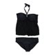 thumbnail image 1 of Jones New York Flyaway Crochet Tankini de 2 piezas para mujer, negro, 14 Jones New York Tankini, 1 of 2