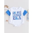 thumbnail image 2 of Infant Baby Boys Romper Letter Print Contrast Color Short Sleeve Crew Neck Jumpsuits, 2 of 8