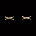 thumbnail image 3 of Boucles d'Oreilles Mini Papillon Compactes Plaquées Or Mat, 3 of 7