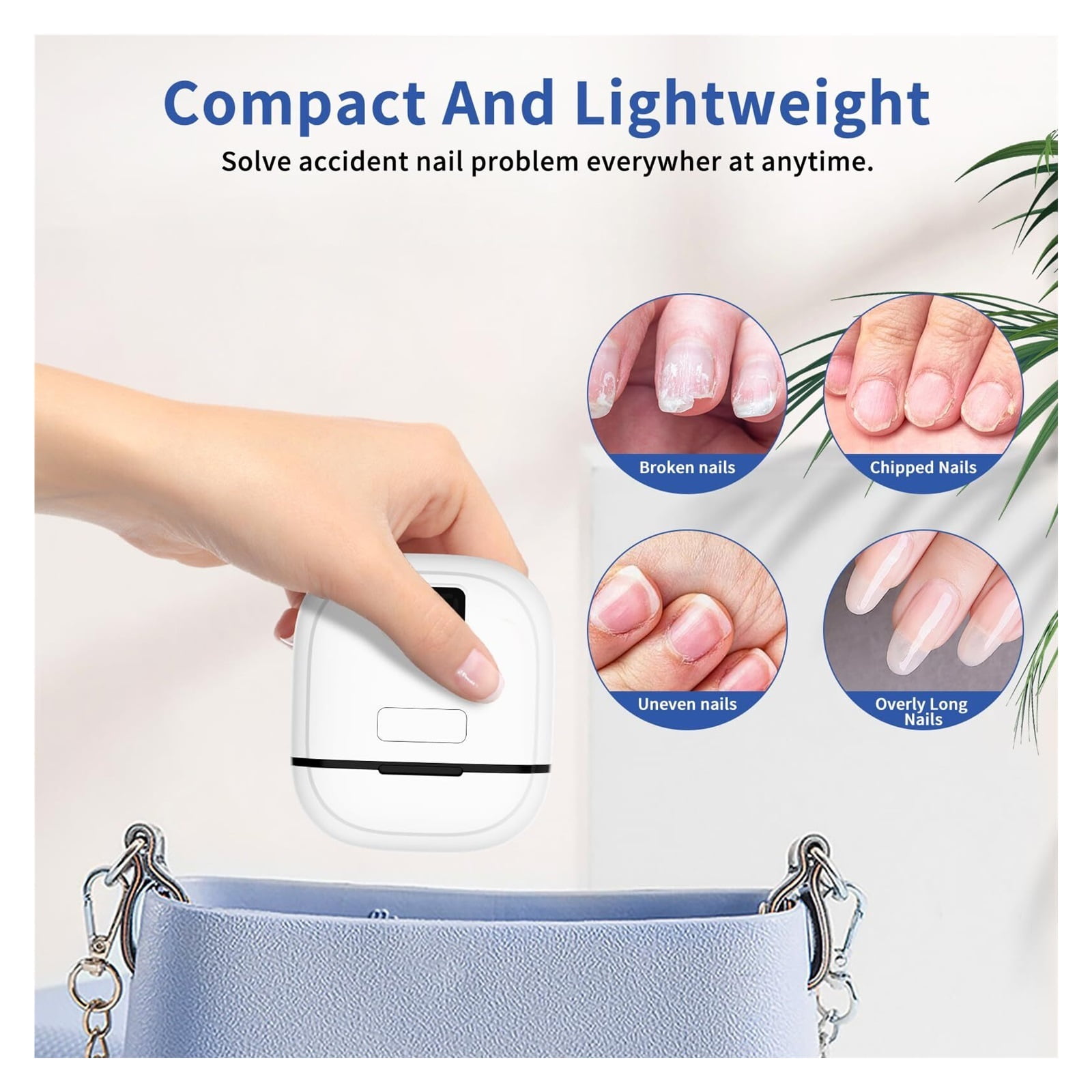Electric Nail Clipper, 3 Speeds Automatic Electric Nail Trimmer for Adults Seniors Baby Children with LED Light, Rechargeable Electric Nail Clippers for Men Women Kids, Electric Finger Toe Nail Cutter