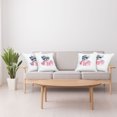 thumbnail image 4 of Ambesonne Funny Throw Pillow Cover 4 Pack, Retro Hipster Raccoon, 18", Pink Blue, 4 of 7