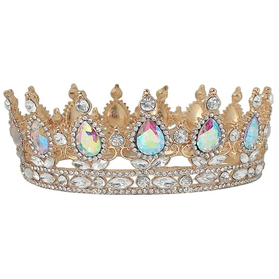 Masteelf  Bridal Headpieces for Wedding Rhinestone Tiara Colorful Crown Women's