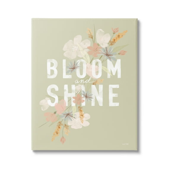 Stupell Industries Bloom & Shine Floral Herbs Botanical & Floral Painting Gallery Wrapped Canvas Print Wall Art, 16 x 20