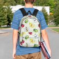 thumbnail image 4 of Rateoe Insects Pattern Student Backpack Water-resistant Backpack 15-inch Laptop Backpack Lightweight Adjustable School Backpack, 4 of 6