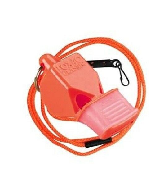Sifflet Fox 40 Fuziun CMG - 118 DB, Portée 1 Km - Cordon Détachable - Orange - Pour Arbitres, Sécurité, Survie