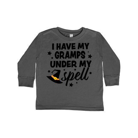 

Inktastic I Have My Gramps Under My Spell with Cute Witch Hat Gift Toddler Boy or Toddler Girl Long Sleeve T-Shirt