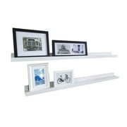 46 Inches Floating Picture Display Ledge Wall Mount Shelf Storage Rack Denver Modern Design White