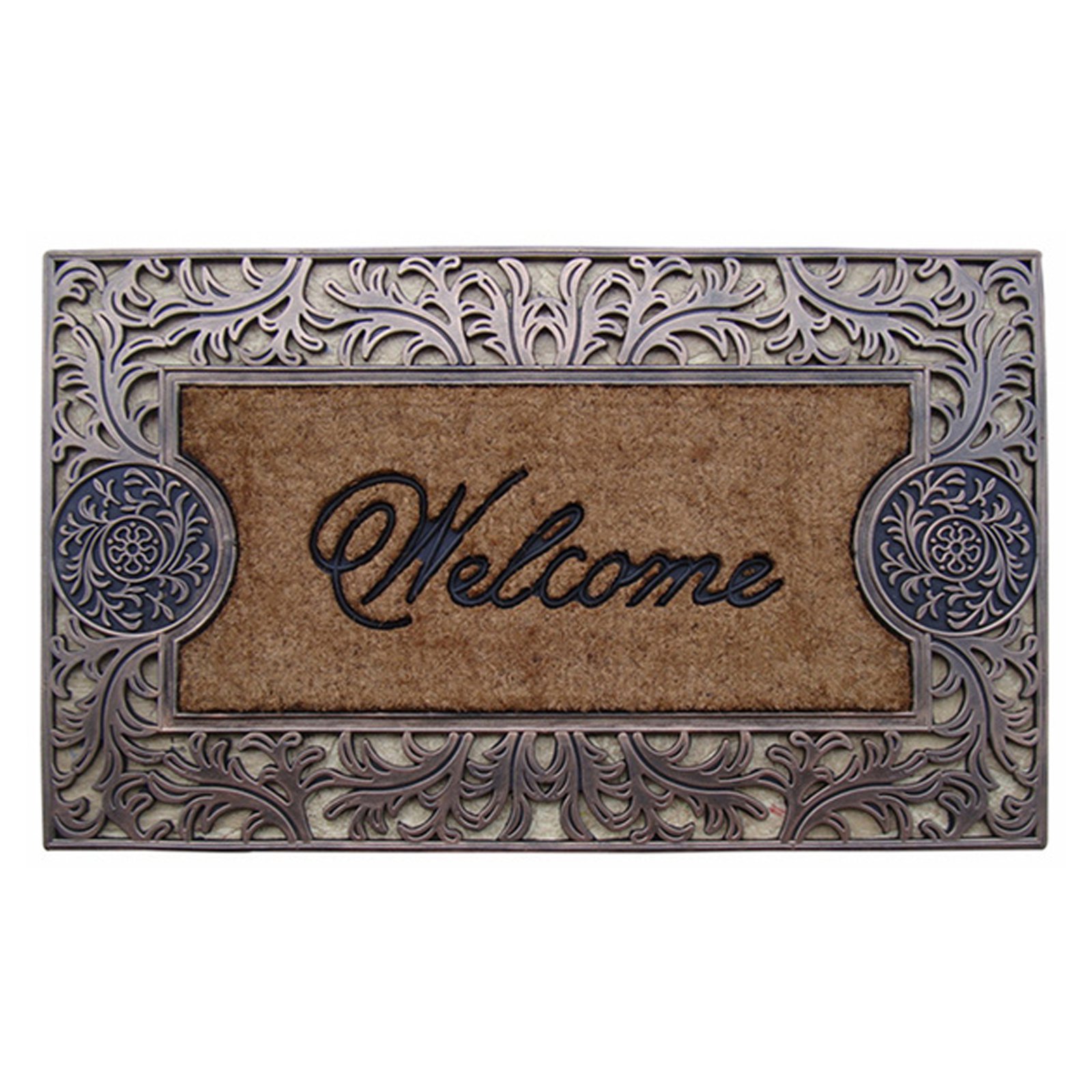 First Impression Natural Outdoor Brush Door Mat