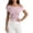RD2, variant on Daznico Women's Off Shoulder Mesh Layered Ruched Top with Double Straps Casual Summer Slim Fit Tops,M