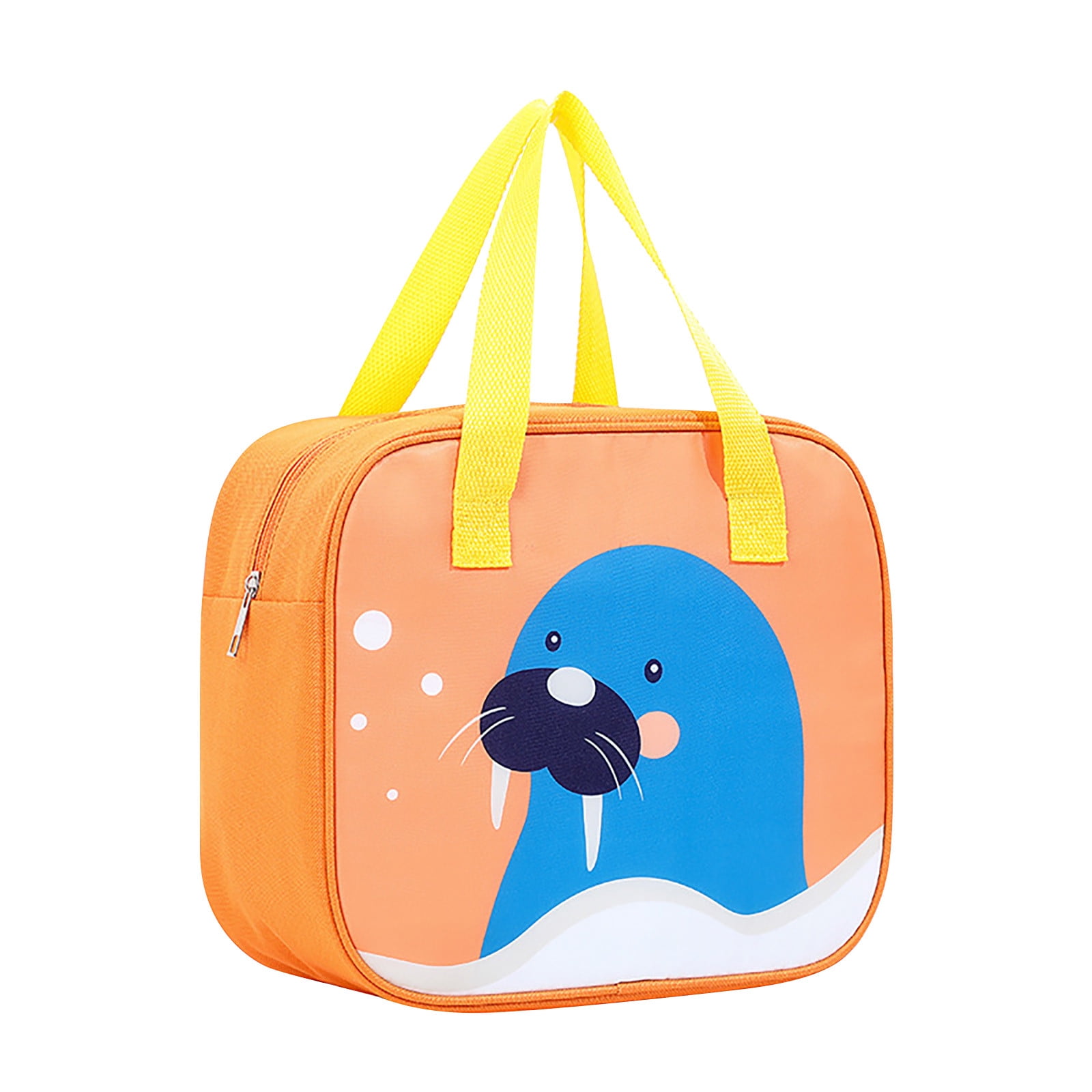 MIER Lunch Bags for Kids Cute Insulated Lunch Box Tote, Orange Unicorn Fox