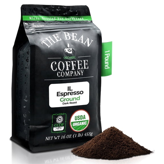 The Bean Organic Coffee Company Milky Way, Medium Roast, Whole Bean, 16-Ounce Bags (Pack of 2)