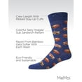 thumbnail image 3 of MeMoi Men's Tasty Hoagies Bamboo Blend Novelty Crew Sock - Mens - Male, 10-13, Denim, 3 of 7
