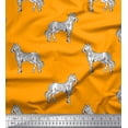 thumbnail image 1 of Soimoi Rayon Fabric Horse Block Print Sewing Fabric Yard 42 Inch Wide, 1 of 3