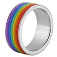 thumbnail image 1 of Anillo de arco iris de joyería de acero inoxidable Gay para hombres y mujeres para fiesta de boda 9, 1 of 10
