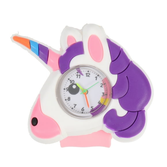 EeaseMX Reloj pulsera de plástico con diseño de unicornio, reloj pulsera de juguete