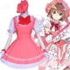thumbnail image 5 of Vestido de princesa Sakura Carcaptor rosa para niñas de Anime, disfraz de Cosplay, vestido de Lolita para niños, uniforme de combate con cartas, delantal, vestido con sombrero, 5 of 5