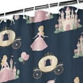 thumbnail image 3 of Dark Blue Princess Unicorn Pattern Shower Curtain 36"x72" ,Bathroom Decorative Shower Curtains Set with 12 Hooks,Modern Waterproof Washable Shower Curtain, 3 of 6