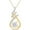 Yellow, variant on 925 Sterling Silver 14K Yellow Gold Finish Round Cut Infinity Twisted Solitaire Pendant Necklace for Women
