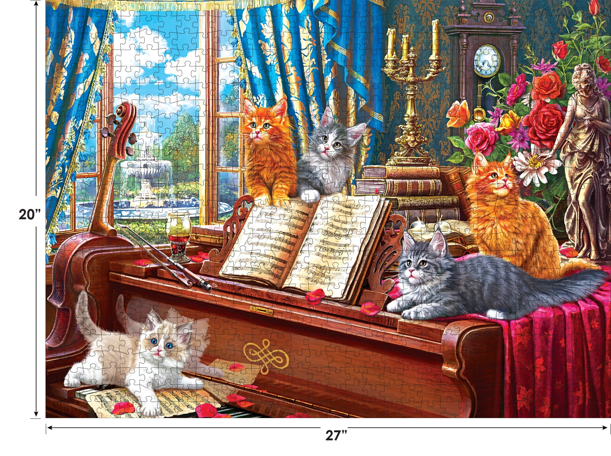 Cra-Z-Art Fancy Cats 750-Piece Piano Lessons Jigsaw Puzzle