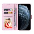 thumbnail image 5 of Wallet Case for iPhone 11 Pro Max 6.5 Inch, Flower Pattern Stand Feature Protective PU Leather Flip Folio Cover with Credit Card Slots Side Cash Pocket Magnetic Closure Wrist Strap Case,Yellow Daisy, 5 of 8