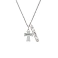 thumbnail image 2 of Delight Jewelry Silvertone Faith Flat Cross Silvertone Believe Faith Prayer Hope Bar Charm Necklace, 23", 2 of 4