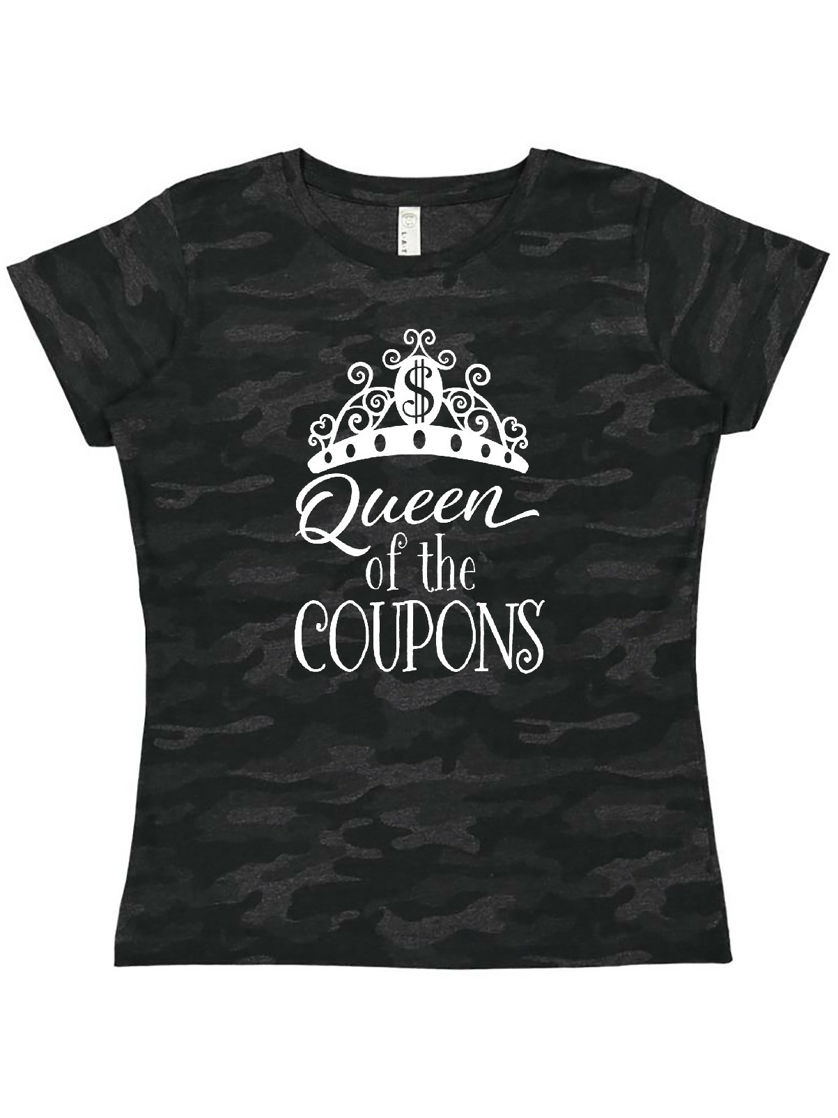 Inktastic Queen of the Coupons Crown in White Women's T-Shirt