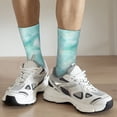 thumbnail image 6 of Vsdgher Blue Marble Crew Socks for Men & Women, Breathable Casual Athletic Ankle Socks, 6 of 6
