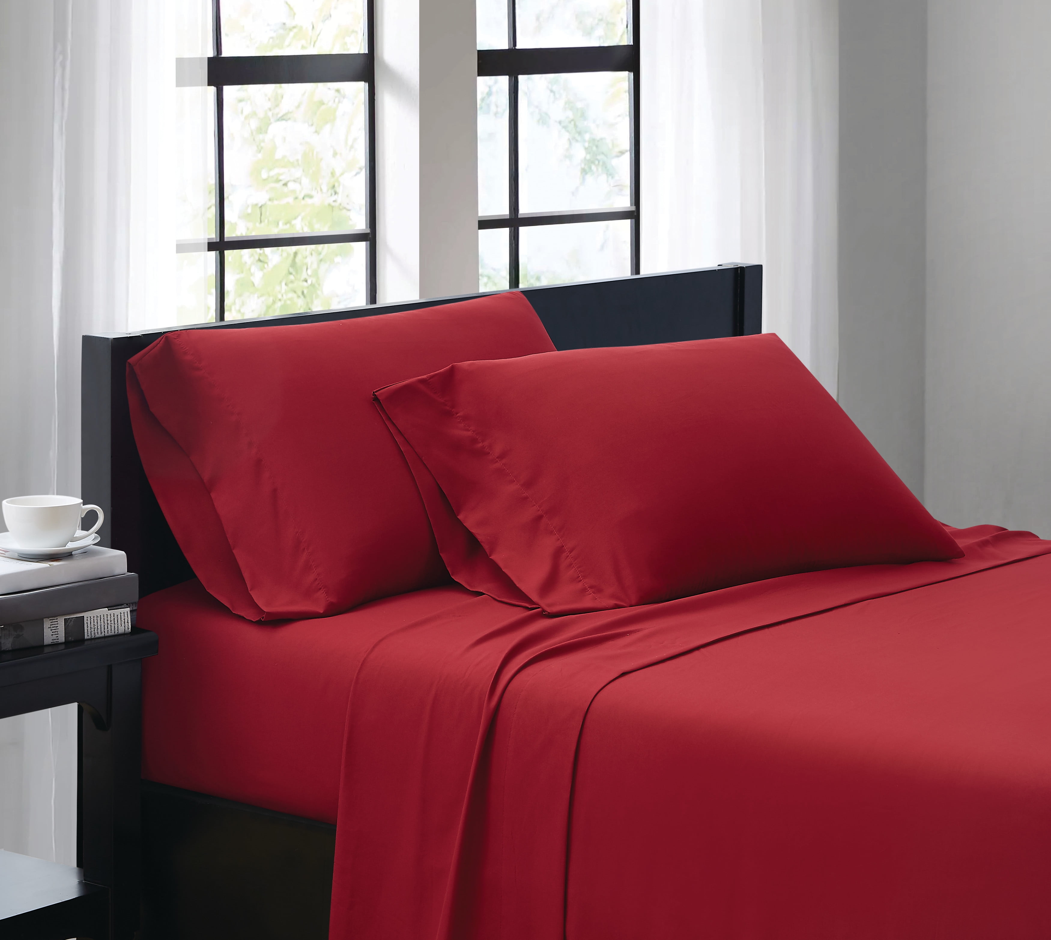 Truly Soft Everyday Red Twin XL Sheet Set
