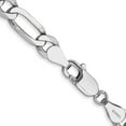 thumbnail image 3 of Solid 14K White Gold 5.7mm Flat Figaro with Lobster Lock Chain - 20", 3 of 8