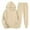 Beige, variant on Men's 2-Piece Casual Hooded Tracksuit Set – Zip/Pullover Hoodie & Joggers for Autumn Winter Wear