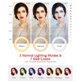 thumbnail image 3 of 8" LED Ring Light with Aluminum Alloy Shell and Tripod, 3 Modes with 11-Level Brightness Color Temp 2700K-5500K for Live Stream - EGL-03, 3 of 5