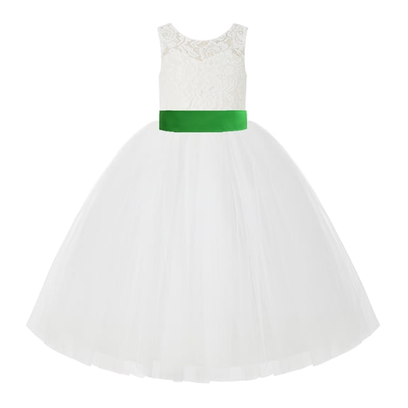 Ekidsbridal Ivory Lace Back Flower Girl Dress Junior Bridesmaid Princess for Toddlers 212noFT 3