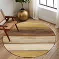 thumbnail image 2 of Round Rugs 5Ft, Vintage Yellow Wood Round Area Rug Washable Indoor Throw Carpet, Farmhouse Retro Wooden Plank Soft Non Slip Circle Rug for Cabinet Bathroom Home Decor Aesthetic, 2 of 8
