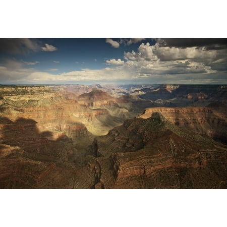 Aerial view of Grand Canyon Arizona USA Taken from helicopter flying from the North Rim to the South Rim looking east Poster (Grand Canyon North Or South Rim Best)