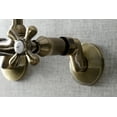 thumbnail image 4 of Kingston Brass KS213AB Kingston Two Handle Wall Mount Kitchen Faucet, Antique Brass, 4 of 5