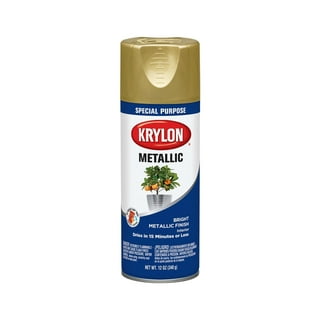 Krylon Premium Metallic Spray Paint Resembles Actual Plating, Gold Foil, 8  oz