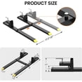 thumbnail image 2 of 60" Pallet Forks, 4000lbs Clamp on Pallet Forks, Heavy Duty Tractor Bucket Forks with Adjustable Stabilizer Bar Forks, Loader Bucket, Clamp On Tractor Bucket Forks, for Farms, Factories, 2 of 5