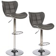 thumbnail image 1 of ViscoLogic Série DUKE Tabouret de Bar Pivotant Réglable en Hauteur 24 à 33 Pouces (Ensemble de 2 Tabourets), 1 of 6