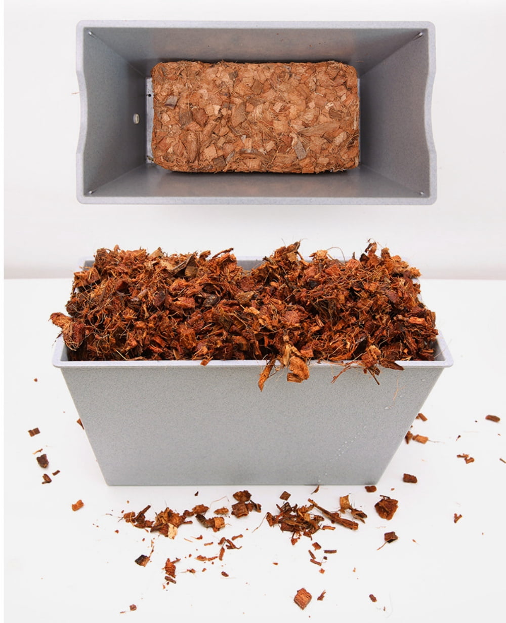 MODANU 1.1 LB Coco Husk Chips Natural Organic Coconut Coir Chips Brick Potting Soil Mix with Low EC & PH Balance, Compressed Coconut Substrate Coco Chips Mulch Medium for Garden, Flowers, Plants